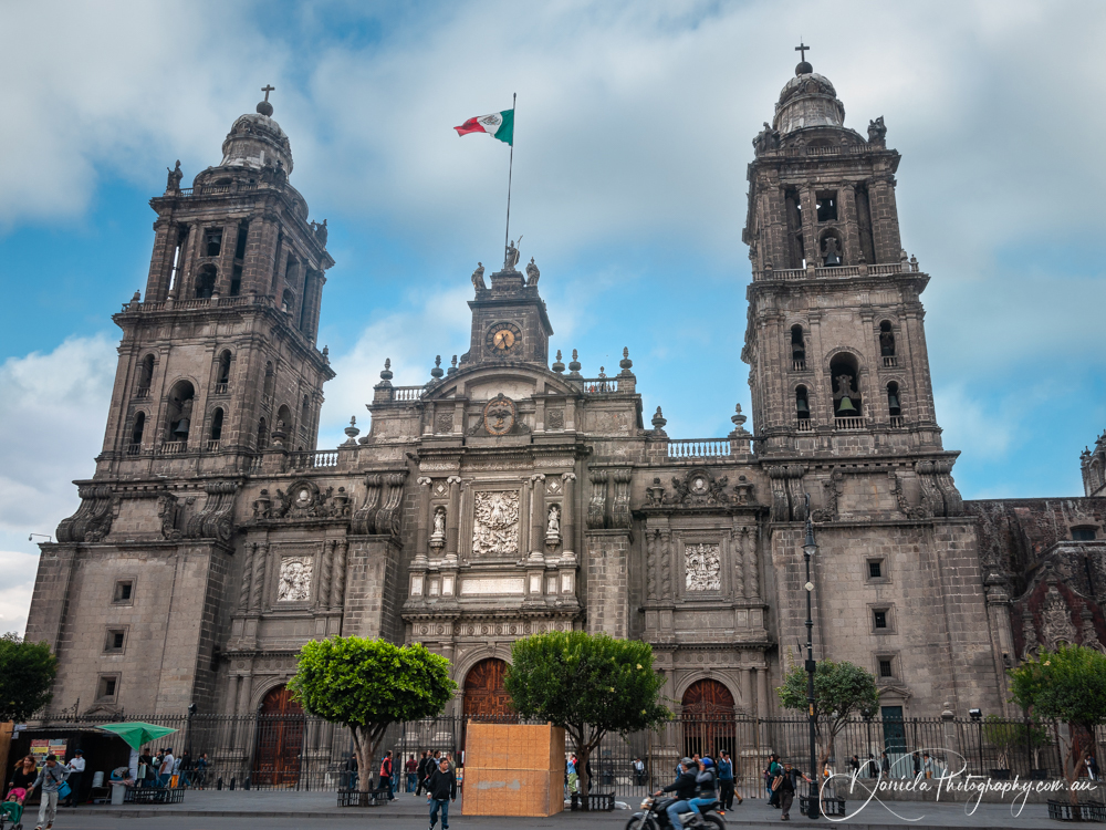 Mexico City  Metropolitan Cathedral Facade, Zocalo